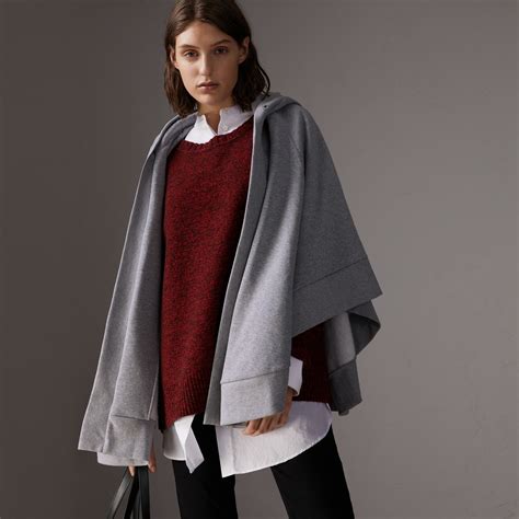 burberry hooded jersey cape|how to wear Burberry cape.